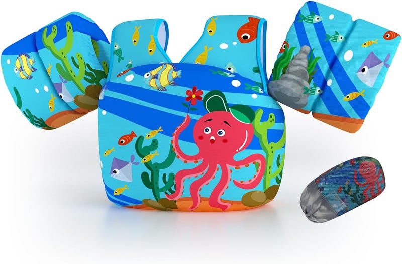 DOOHALO Kids Swim Floats for 28-70 Pounds Kid Arm Shoulder Float Vest Fit for 2-8 Years Older Boys Girls Toddler Baby Children - Image 1